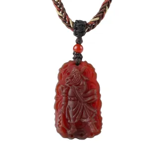 【石頭記】紅玉髓關公項鍊(忠肝義膽)
