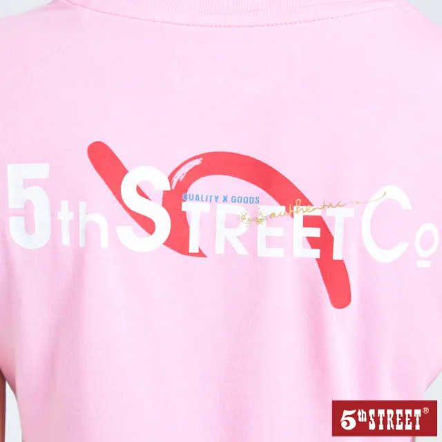 【5th STREET】女美式基本短袖T恤-粉紅色