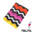 【TELITA】超細纖維日系和風海灘巾/浴巾(彩虹波浪)