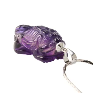 【石頭記】貔貅項鍊-晶光閃閃(紫水晶)