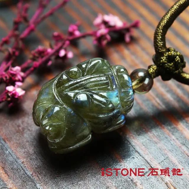 【石頭記】貔貅項鍊-金光閃閃(閃光石)