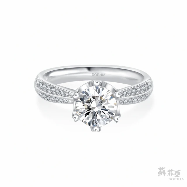 【SOPHIA 蘇菲亞珠寶】1.00克拉F/VVS1 相印 鑽石戒指