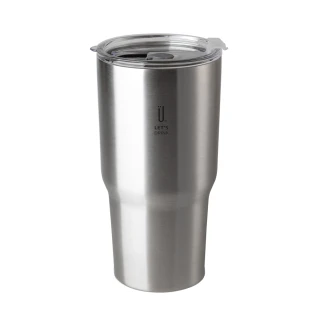 【UdiLife】樂司 Go夠飲 真空不鏽鋼杯850ml-沁銀(SGS檢驗合格 保冷保溫 密封佳 止滑設計)