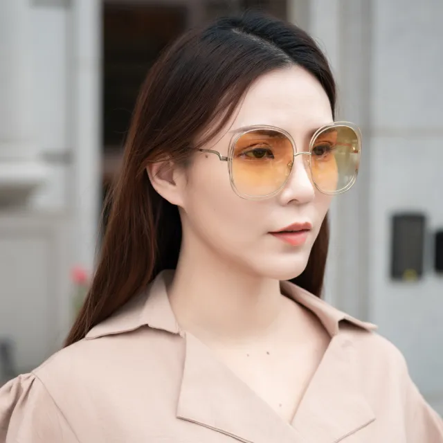 【Chloe’ 蔻依】金屬大框 太陽眼鏡 CE126S(金色)