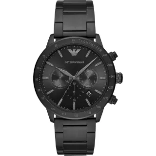 【EMPORIO ARMANI】亞曼尼 個性計時手錶-黑/43mm 禮物 送禮 推薦(AR11242)