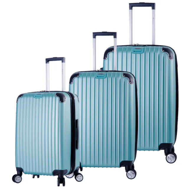 【DF Travel】升級版多彩記憶玩色硬殼可加大閃耀鑽石紋行李箱三件組-共8色