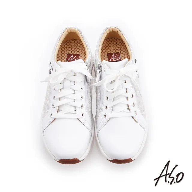 【A.S.O 阿瘦集團】輕量抗震  戶外健走休閒鞋(白色)
