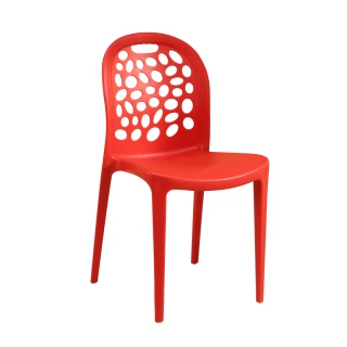 【LOGIS】LOGIS邏爵- 創意鏤空塑膠餐椅兩入優惠(工作椅 休閒椅 書桌椅 北歐風)