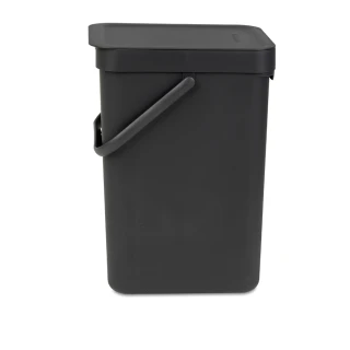 【Brabantia】多功能餐廚置物桶12L(灰黑色)