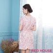 【RED HOUSE 蕾赫斯】透膚剪接花朵點點洋裝(共2色)