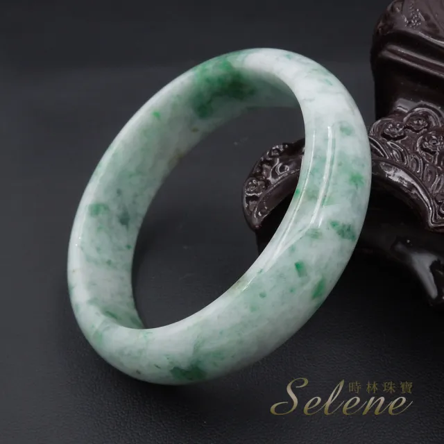 Selene】冰糯地花青種翡翠手鐲(A貨翡翠#9) - momo購物網- 好評推薦