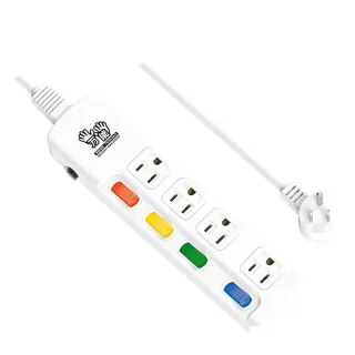 【雙手萬能】超值4座4切3P安全延長線-6尺(2入裝)