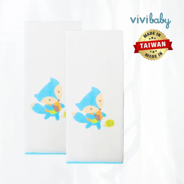 【VIVIBABY】小狐狸精梳棉超柔紗布澡巾/高密度紗布巾餵奶巾洗澡巾(6入)