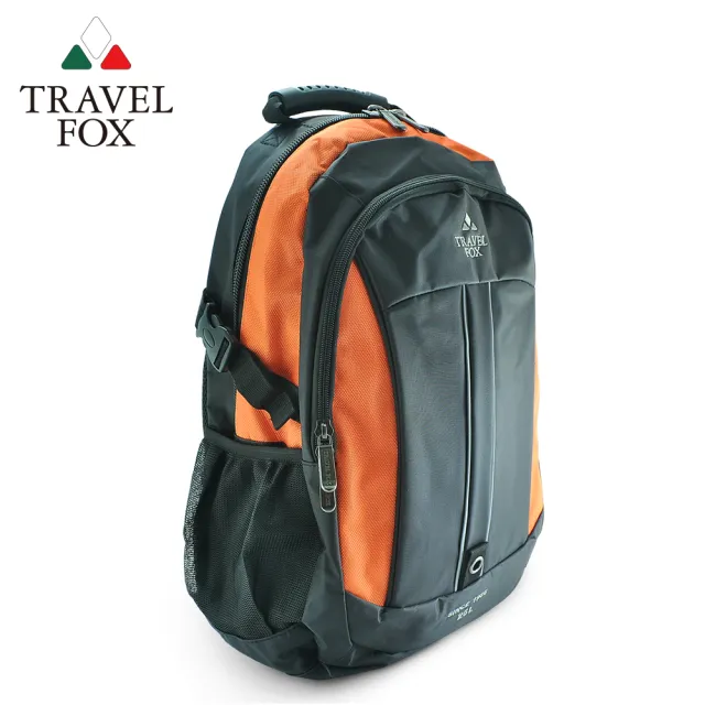 【TRAVEL FOX 旅狐】雙色尼龍輕量休閒後背包(TB586-16 橘色)