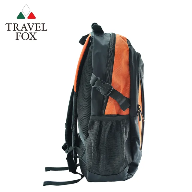 【TRAVEL FOX 旅狐】雙色尼龍輕量休閒後背包/男包/包包 (TB586-16 橘色)