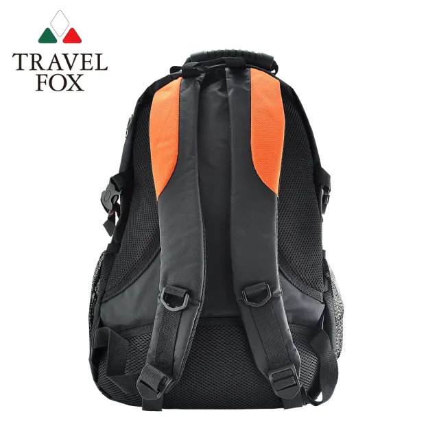 【TRAVEL FOX 旅狐】雙色尼龍輕量休閒後背包/男包/包包 (TB586-16 橘色)