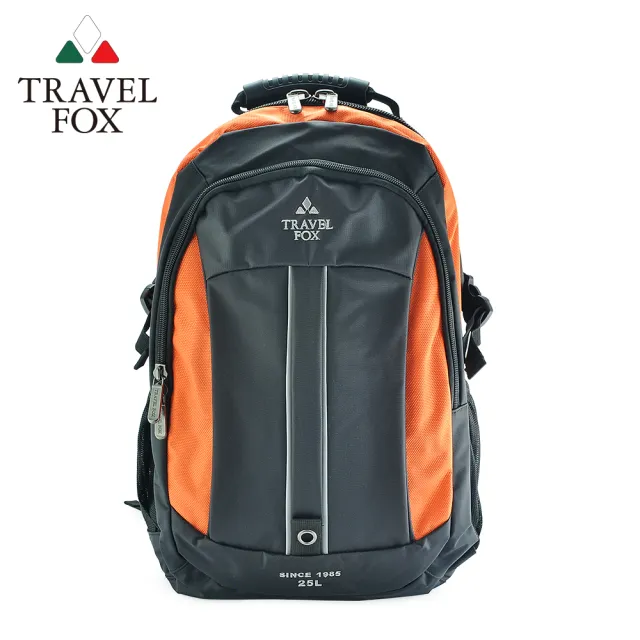 【TRAVEL FOX 旅狐】雙色尼龍輕量休閒後背包/男包/包包 (TB586-16 橘色)