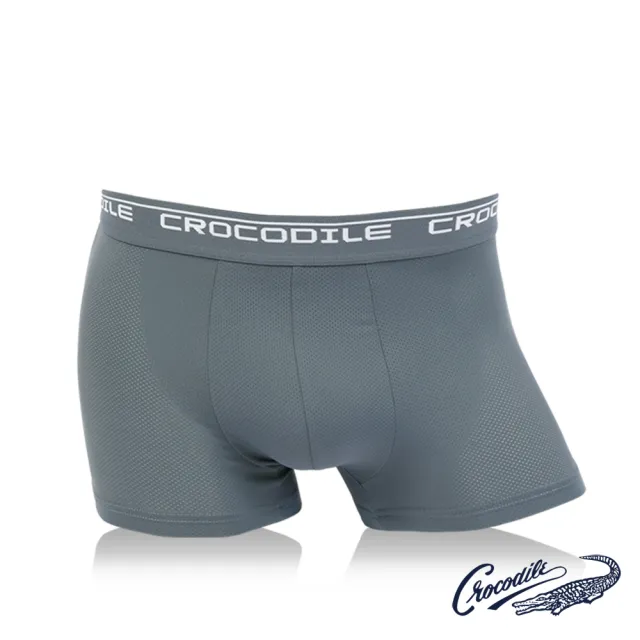 【Crocodile】鱷魚涼感居家透氣網四角平口褲(4件組)