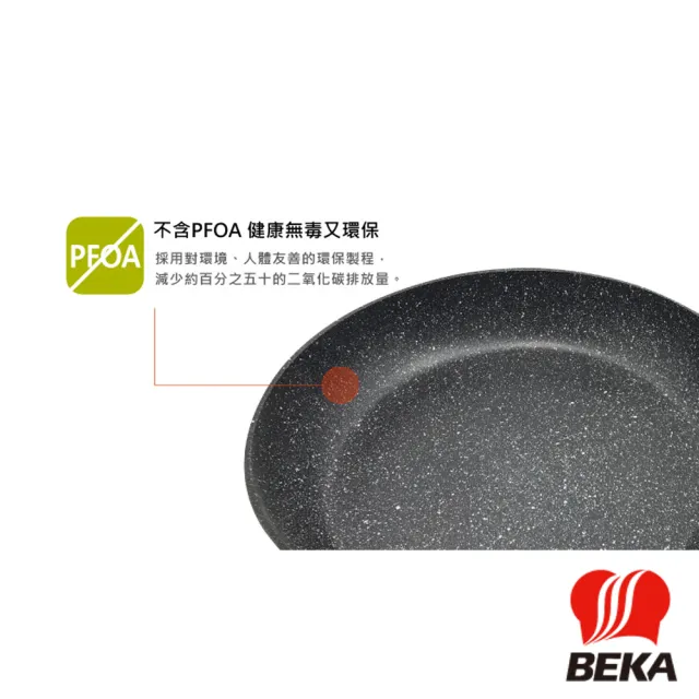 【BEKA貝卡】Kitchen Roc晶石鍋單柄不沾鍋平底鍋30cm(5113847304)