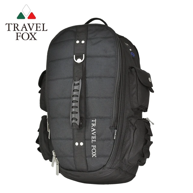 【TRAVEL FOX 旅狐】大容量戶外旅行電腦後背包(TB478-01 黑色)