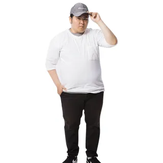【男人幫】台灣製造高磅純色素面精梳棉加口袋七分袖T恤4色(T7809)