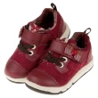 【布布童鞋】Moonstar日本酒紅色學院格紋蝴蝶結兒童機能運動鞋(I9U502A)
