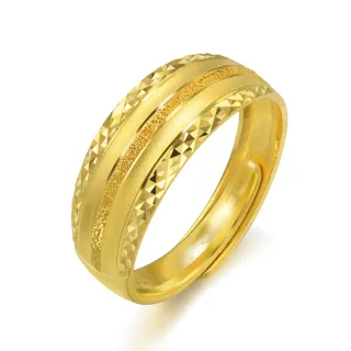 【點睛品】極簡寬版 黃金戒指／婚戒_計價黃金