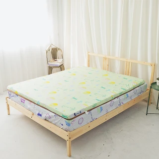 【米夢家居】夢想家園系列-雙人5尺 100%精梳純棉-5cm床墊專用換洗布套/床套(青春綠)