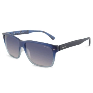 【POLICE】義大利 質感塗鴉個性太陽眼鏡(藍-POS1860-W60M)