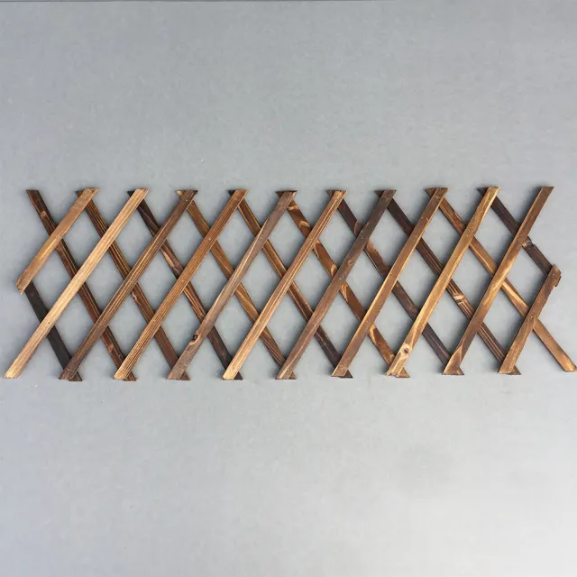 【沃克嚴選】燻木伸縮籬笆H47 47X25X1.3cm 2入