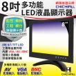 【CHICHIAU】8吋TFT-LED液晶顯示器-三組影像/BNC、AV、VGA輸入