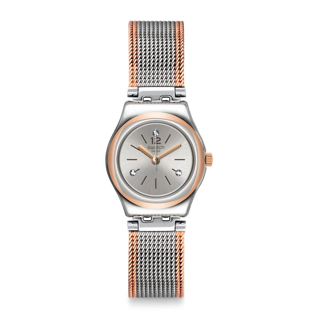【SWATCH】金屬系列手錶 FULL SILVER JACKET 優雅銀輝 瑞士錶 錶(25mm)