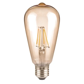 【Luxtek樂施達】買四送一 愛迪生LED復古燈泡 金色燈罩 全電壓 6.5W E27 黃光 5入(LED燈 仿鎢絲燈 工業風)
