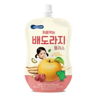 【韓國 BEBECOOK】幼兒雪梨紅棗桔梗汁 120ml(100%韓國A級雪梨、桔梗和紅棗)