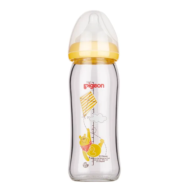 【Pigeon 貝親】迪士尼寬口玻璃奶瓶-240ml(迪士尼玻璃奶瓶 寬口徑)