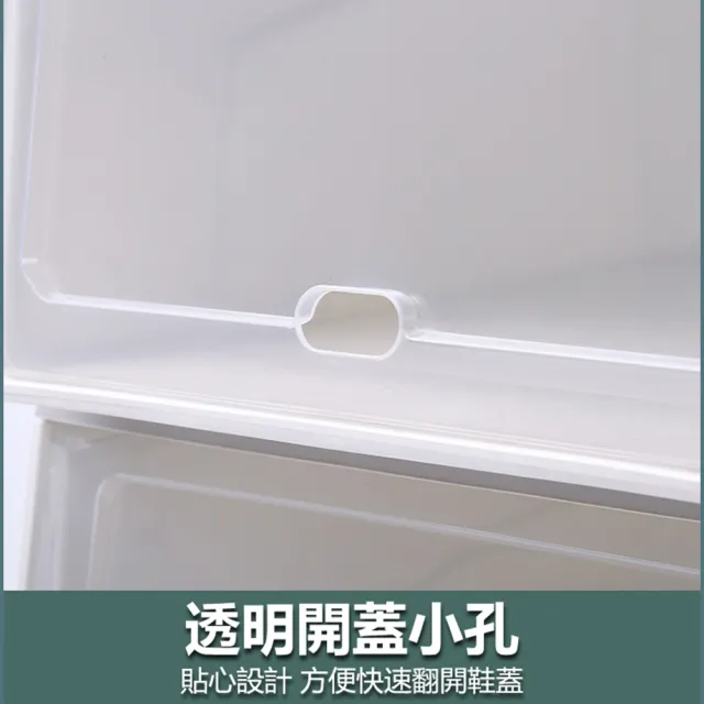 【VENCEDOR】印花透明掀蓋可加疊時尚收納鞋盒(3色可選-6入)
