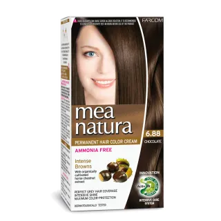 【mea natura 美娜圖塔】植萃七葉樹染髮劑6.88號-褐棕色-60G+60G(擺脫顯老白髮．重現年輕髮色)