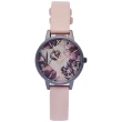 【Olivia Burton】愛戀花朵手錶-珍珠貝面X粉紅色/30mm(OB16TW04)