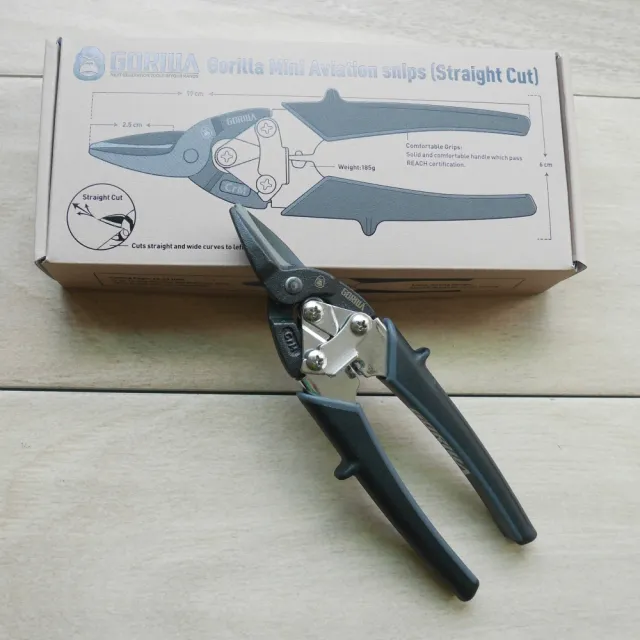 【GORILLA 紳士質人手工具】超省力小型鐵皮剪刀(直剪)