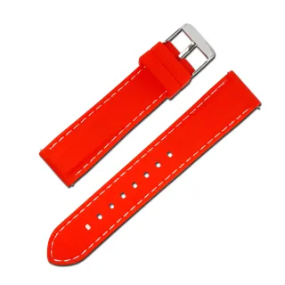 【Watchband】16.18.20.22.24mm / 快拆錶耳 舒適耐用 輕便運動型 矽膠錶帶(紅色)