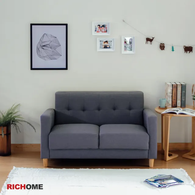 【RICHOME】木村日式厚座墊雙人沙發/布沙發(多色可選)