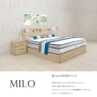【IHouse】米洛 日系插座雙人5尺房間二件組(床底 床頭)