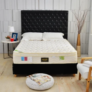 【睡芝寶】三線天絲棉涼感抗菌+高蓬度硬式獨立筒床墊(雙人加大6尺-護腰床)
