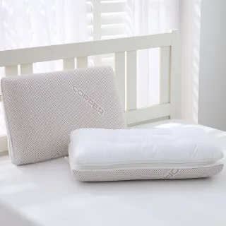 【Tonia Nicole 東妮寢飾】銅離子可分離兩用枕-2入組(記憶枕+羽絲棉枕)