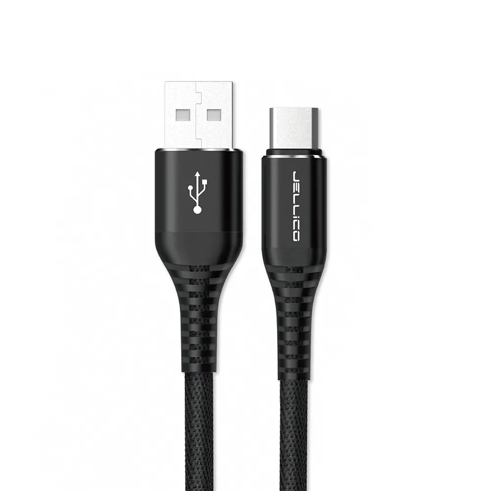 【JELLICO】USB to Type-C  1.2M 飛魚系列3.1A耐拉折充電傳輸線(JEC-KDS25-C)