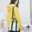 【iSPurple】學院色系＊加厚帆布肩背側背手提方包/綠