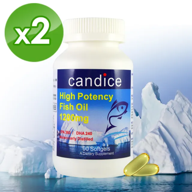 【Candice 康迪斯】歐米加600魚油膠囊/超級Omega-3 兩瓶組(90顆/瓶)