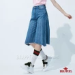 【BRAPPERS】女款 新美腳 ROYAL系列-中腰褲口不收邊寬褲(淺藍)