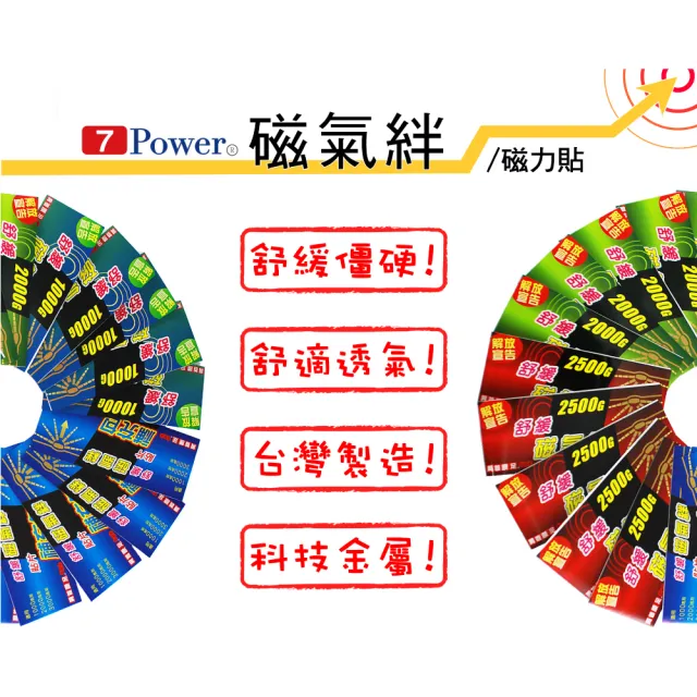 【7Power】MIT舒緩磁力貼替換貼布 X 6包超值組(30枚/包  不含磁石 /貼片補充包)