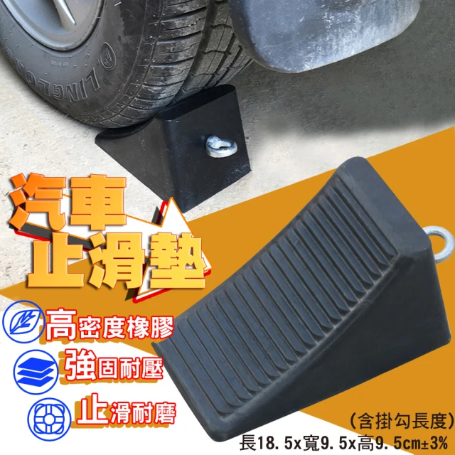 【車的背包】2入組 汽車專用斜坡止滑墊(車輪定位器 橡膠止滑器 止退器 三角橡膠墊)